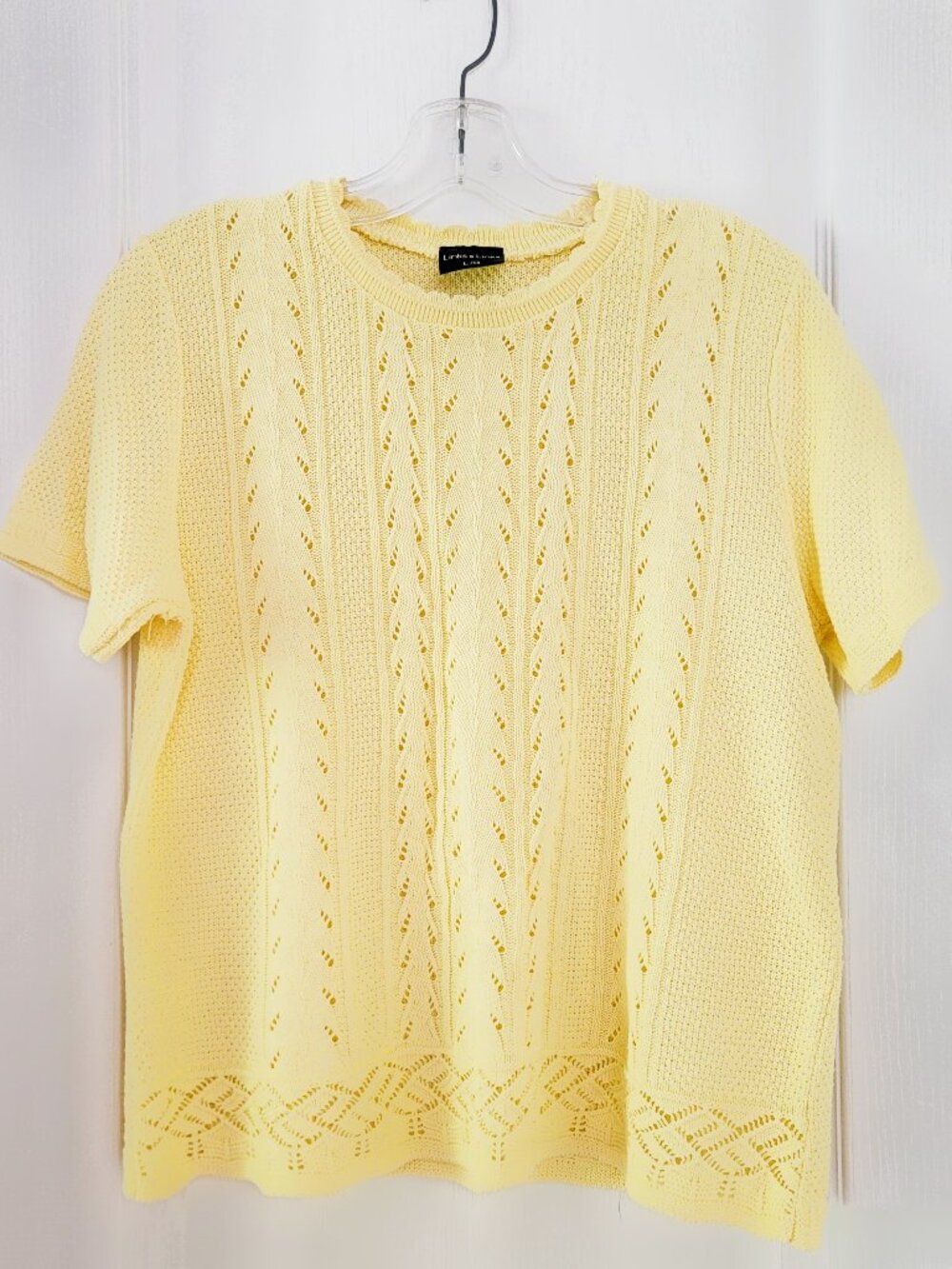 LINKS & LINKS CROP CABLE KNIT TOP